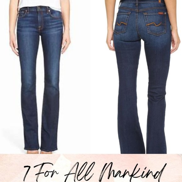 7 For All Mankind 28 x 31.5 Low Rise Bootcut Jeans E490 - Picture 1 of 10